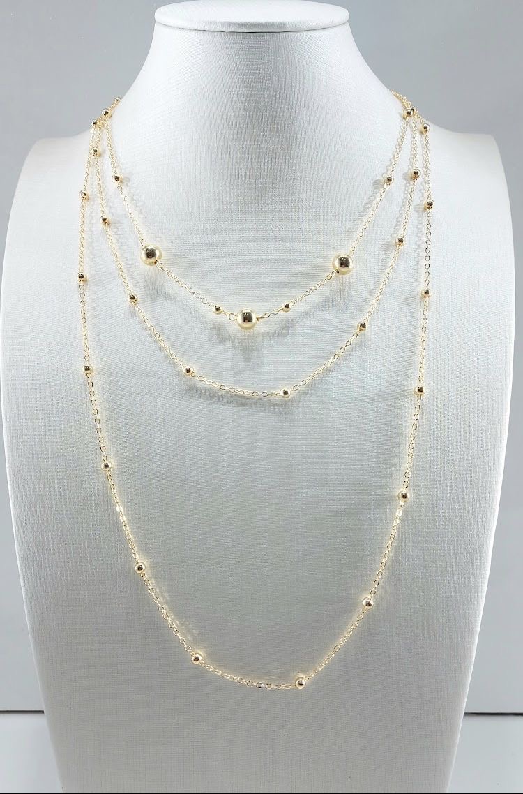 COLAR 3 VOLTAS BOLINHAS