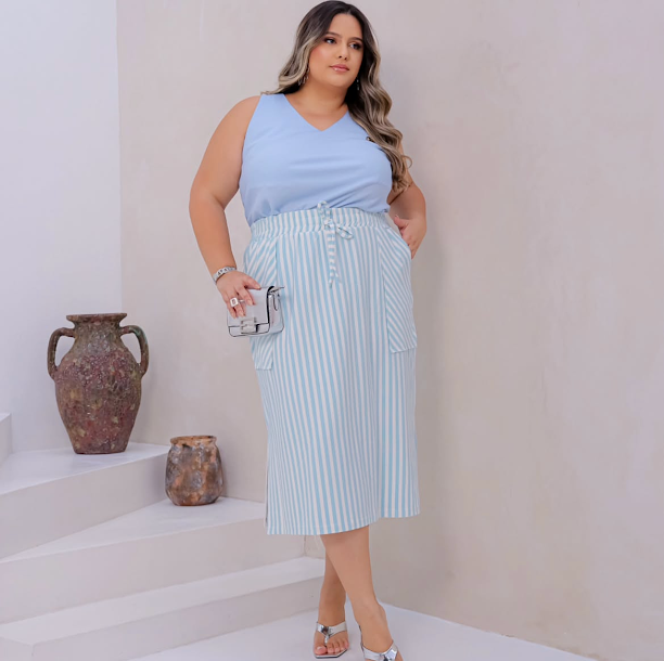 SAIA PLUS MIDI LISTRADA - Imagem 3