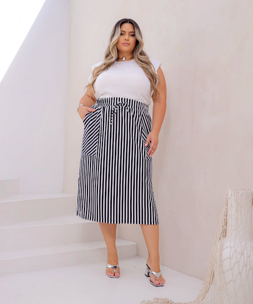 SAIA PLUS MIDI LISTRADA - Imagem 4