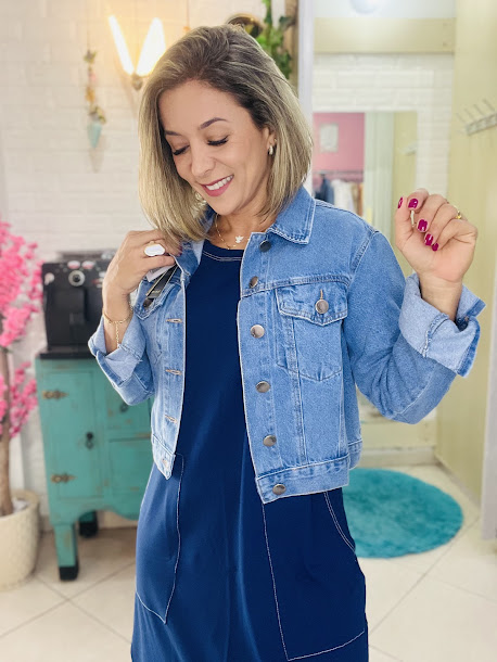 JAQUETA CROPPED JEANS - Imagem 3
